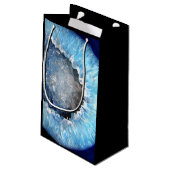 Falln Blue Crystal Geode Klein Cadeauzakje (Achterkant Gekanteld)
