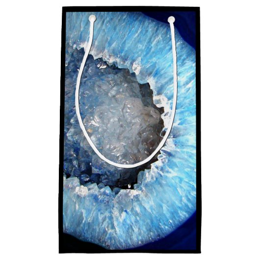 Falln Blue Crystal Geode Klein Cadeauzakje (Voorkant)