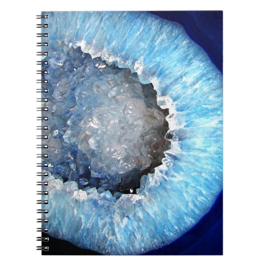 Falln Blue Crystal Geode Notitieboek (Voorkant)