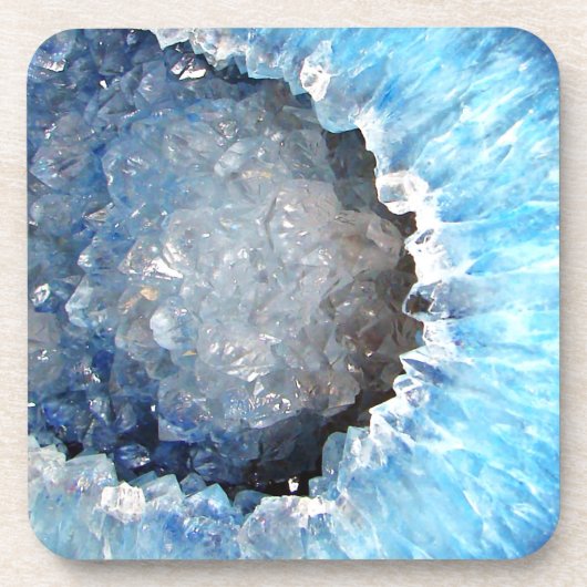 Falln Blue Crystal Geode Onderzetter (Voorkant)