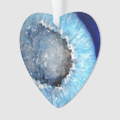 Falln Blue Crystal Geode Ornament (voorkant)