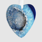 Falln Blue Crystal Geode Ornament (voorkant)