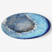 Falln Blue Crystal Geode Papieren Bordje (Gekanteld)