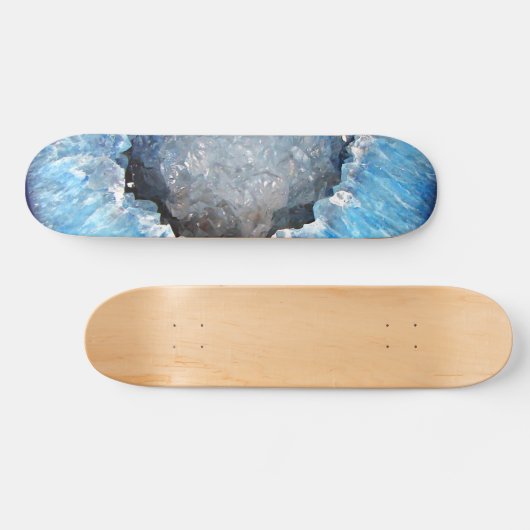 Falln Blue Crystal Geode Persoonlijk Skateboard (Horizontaal)