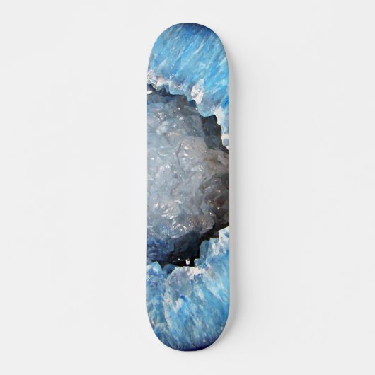 Falln Blue Crystal Geode Persoonlijk Skateboard (Voorkant)
