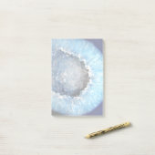 Falln Blue Crystal Geode Post-it® Notes (Op bureau)