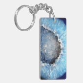 Falln Blue Crystal Geode Sleutelhanger (Voorkant Links)