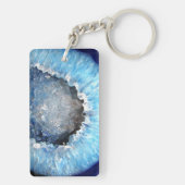 Falln Blue Crystal Geode Sleutelhanger (achterkant)
