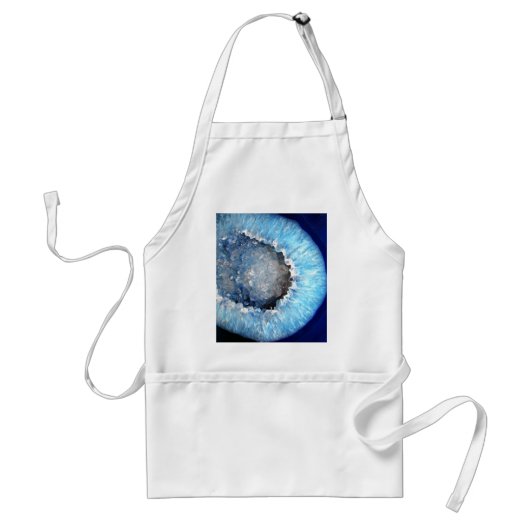 Falln Blue Crystal Geode Standaard Schort (Voorkant)