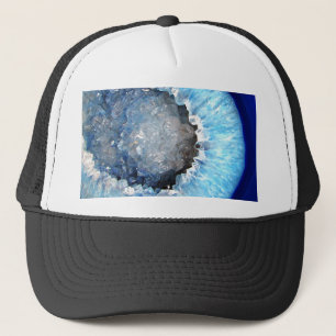 Falln Blue Crystal Geode Trucker Pet