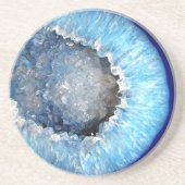Falln Blue Crystal Geode Zandsteen Onderzetter (Voorkant)