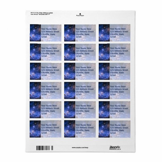 Falln Blue Embrionic Starfield Etiket (Full Sheet)