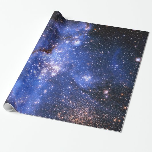 Falln Blue Embrionic Stars Cadeaupapier (Uitgerold)