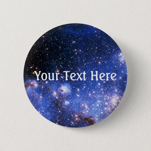 Falln Blue Embrionic Stars Ronde Button 5,7 Cm (Voorkant)