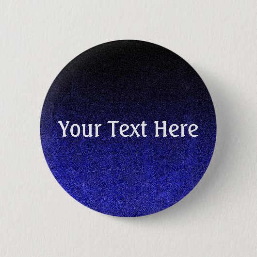 Falln Blue en Black Glitter Gradient Ronde Button 5,7 Cm (Voorkant)