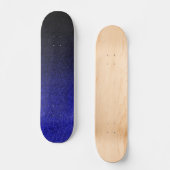 Falln Blue en Black Glitter Gradient Skateboard (Voorkant)