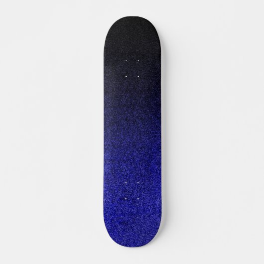 Falln Blue en Black Glitter Gradient Skateboard (Voorkant)