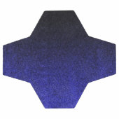 Falln Blue en Black Glitter Gradient Voetbal (Enkel)