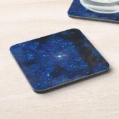 Falln Blue Glass Bubbles Bier Onderzetter (Linkerzijde)