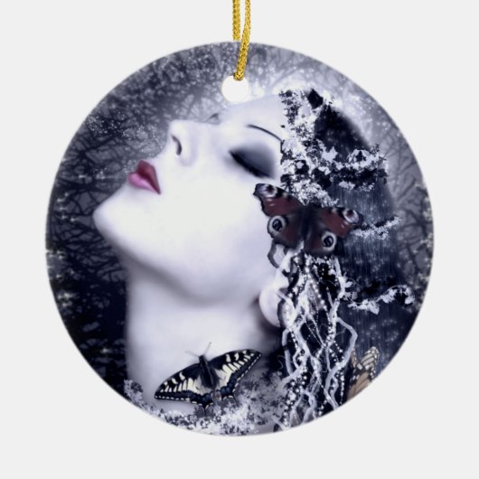 Falln Butterfly Keramisch Ornament (Voorkant)