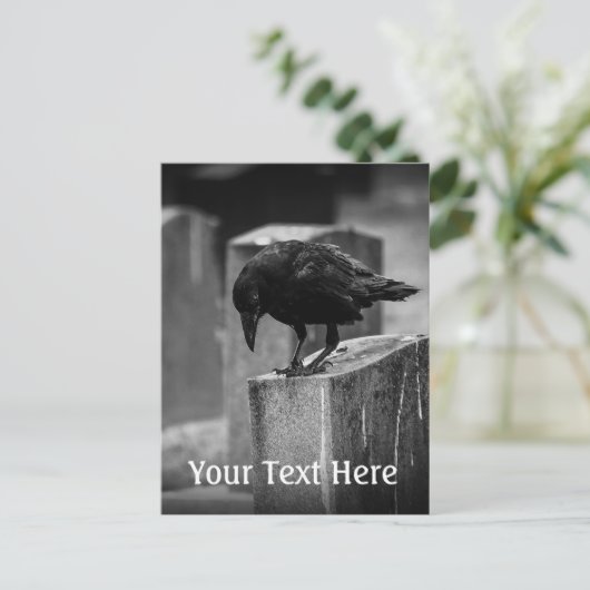 Falln Cemetery Crow Briefkaart (Staand voorkant)