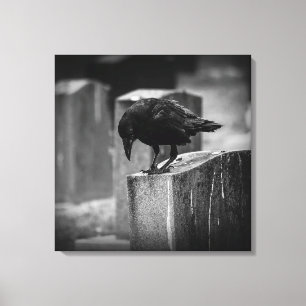 Falln Cemetery Crow Canvas Afdruk