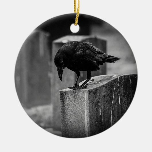 Falln Cemetery Crow Keramisch Ornament (Voorkant)
