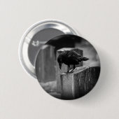 Falln Cemetery Crow Ronde Button 5,7 Cm (Voorkant /achterkant)