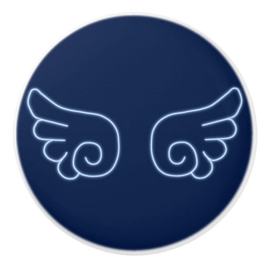 Falln Chibi Angel Wings Keramische Knop (Voorkant)