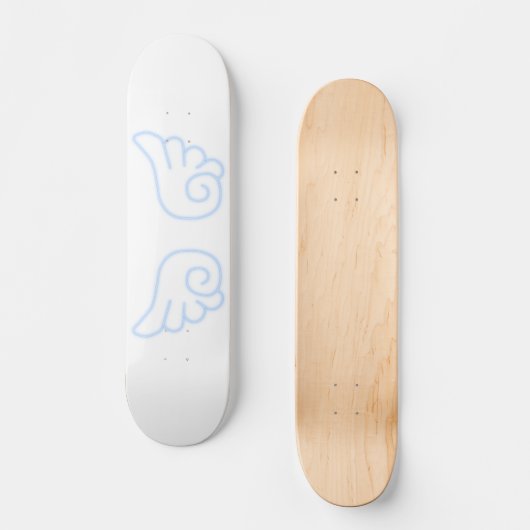 Falln Chibi Angel Wings Persoonlijk Skateboard (Voorkant)