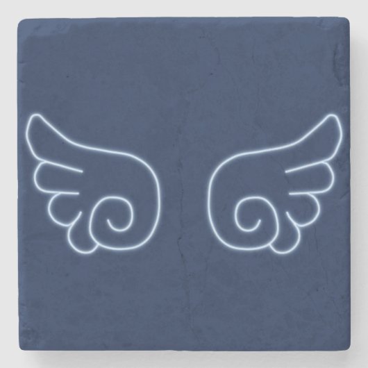 Falln Chibi Angel Wings Stenen Onderzetter (Voorkant)