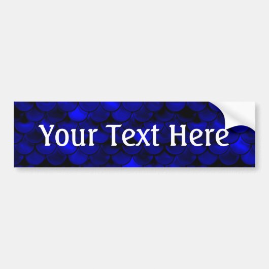 Falln Dark Blue Mermaid Scales Bumpersticker (Voorkant)