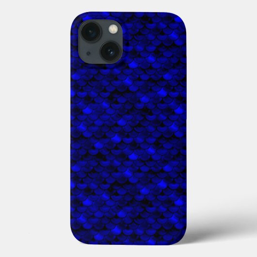 Falln Dark Blue Mermaid Scales Case-Mate iPhone Case (Achterkant)
