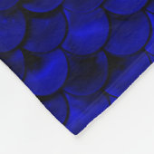 Falln Dark Blue Mermaid Scales Fleece Deken (Hoek)