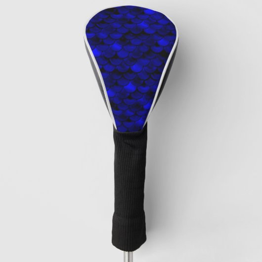 Falln Dark Blue Mermaid Scales Golfheadcover (Voorkant)