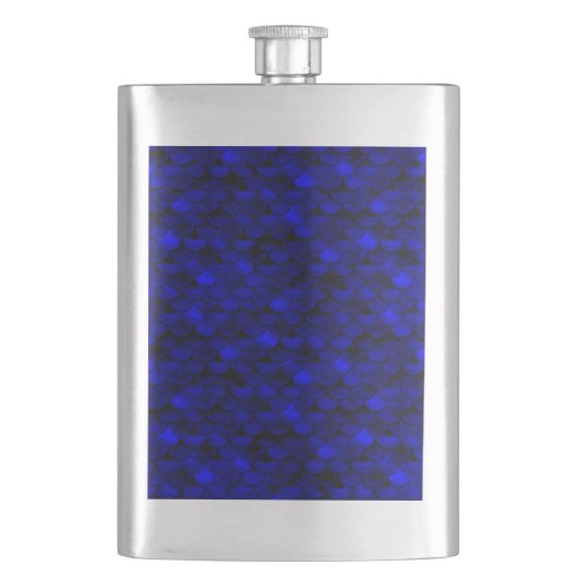 Falln Dark Blue Mermaid Scales Heupfles (Voorkant)