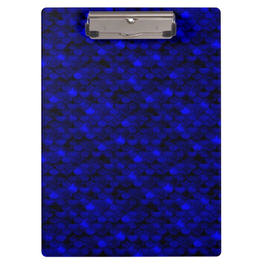 Falln Dark Blue Mermaid Scales Klembord (Voorkant)