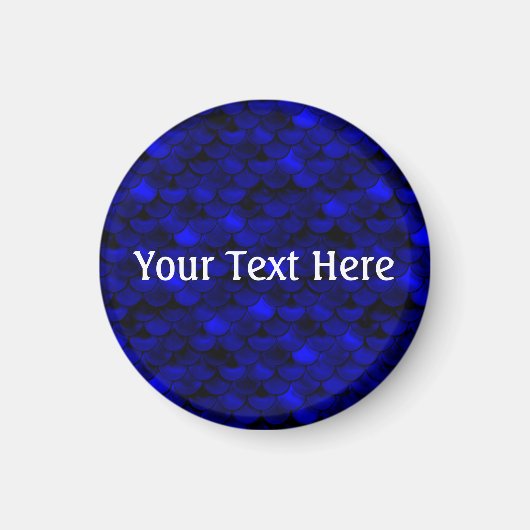 Falln Dark Blue Mermaid Scales Magneet (Voorkant)