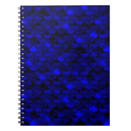 Falln Dark Blue Mermaid Scales Notitieboek (Voorkant)