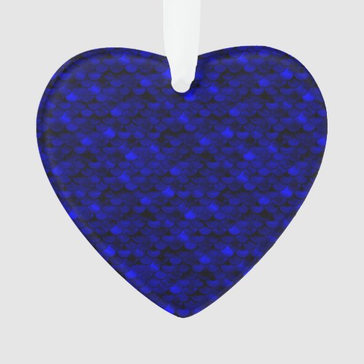 Falln Dark Blue Mermaid Scales Ornament (voorkant)