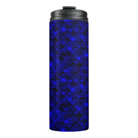 Falln Dark Blue Mermaid Scales Thermosbeker (Voorkant)