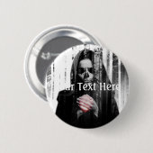 Falln Death Waits Ronde Button 5,7 Cm (Voorkant /achterkant)
