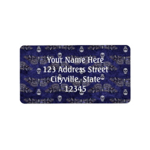 Falln Deathshead Moth and Skulls Etiket