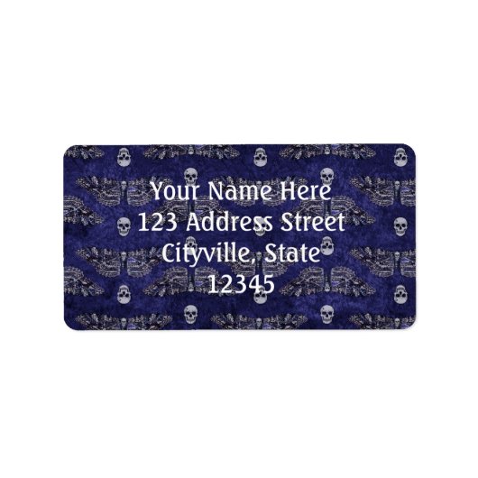 Falln Deathshead Moth and Skulls Etiket (Voorkant)