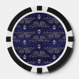 Falln Deathshead Moth and Skulls Pokerchips