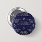 Falln Deathshead Moth and Skulls Ronde Button 5,7 Cm (Voorkant /achterkant)