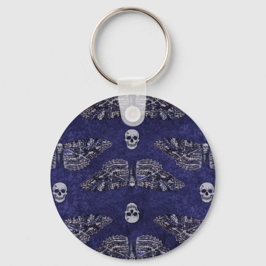 Falln Deathshead Moth and Skulls Sleutelhanger (Voorkant)