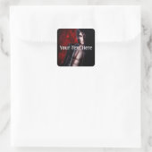 Falln Devil's nacht Vierkante Sticker (Tas)