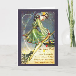 Falln Easter Witch Feestdagen Kaart