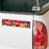 Falln Floral Crimson Waves Bumpersticker (Op Truck)